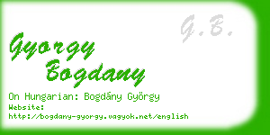 gyorgy bogdany business card